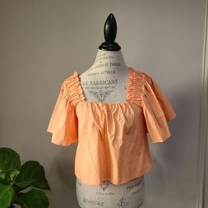 NWT Zara orange cropped top size S